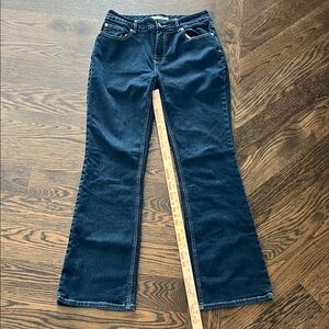 Chico‘s platinum, dark denim straight boot Classic Blue Women's Jeans 1.5 reg